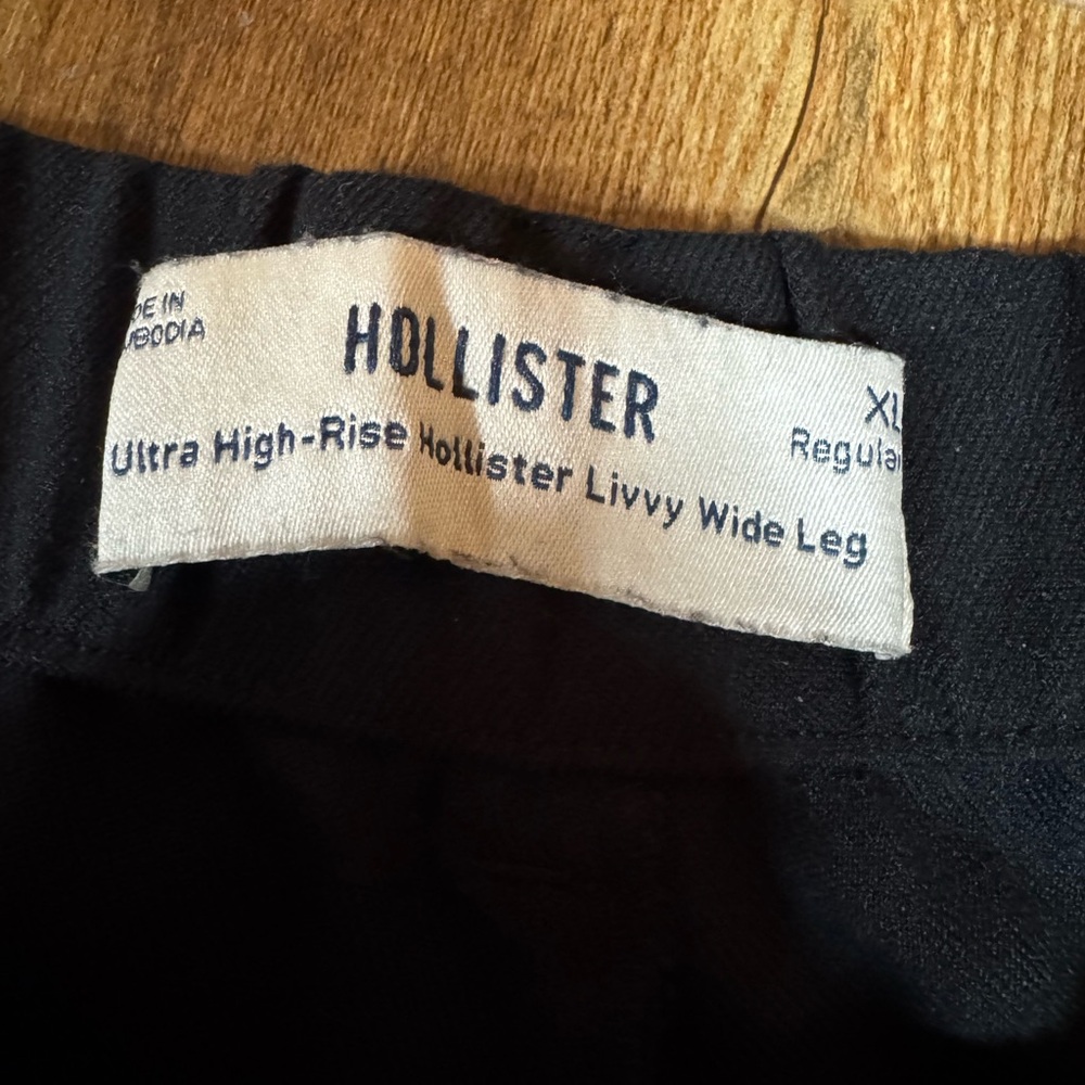 Hollister Wide Leg Classic Black Dress Pants - Picture 4 of 6